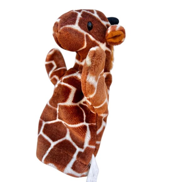 Giraffe & Zoo Babies Chimpanzee W/ Blanket Hand Puppets Play Characters Animals - Picture 2 of 11